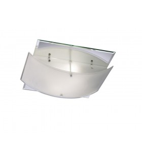 Flush Ceiling 2 Light Polished Chrome, Smoked Mirror - 1