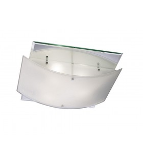 Flush Ceiling 3 Light Polished Chrome, Smoked Mirror - 1