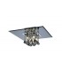 Flush Ceiling Square 5 Light G9 Polished Chrome, Smoked Mirror, Smoked Crystal - 1