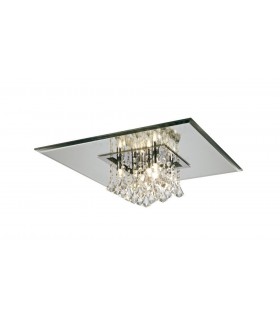 Flush Ceiling Square 8 Light G9 Polished Chrome, Crystal - 1