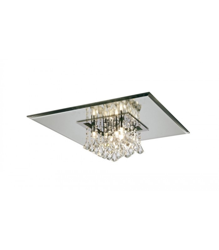 Flush Ceiling Square 8 Light G9 Polished Chrome, Crystal - 1