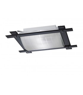 Flush Ceiling 3 Light Black Chrome, Smoked Mirror - 1