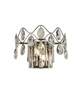 Wall Lamp Switched 2 Light Polished Chrome, Crystal - 1