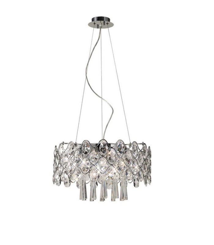 Ceiling Pendant 10 Light G9 Polished Chrome, Crystal - 1