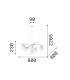 Atlas Globe Pendant Ceiling Light Black 6x G9-2