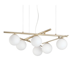 Atlas Globe Pendant Ceiling Light Gold 6x G9-1