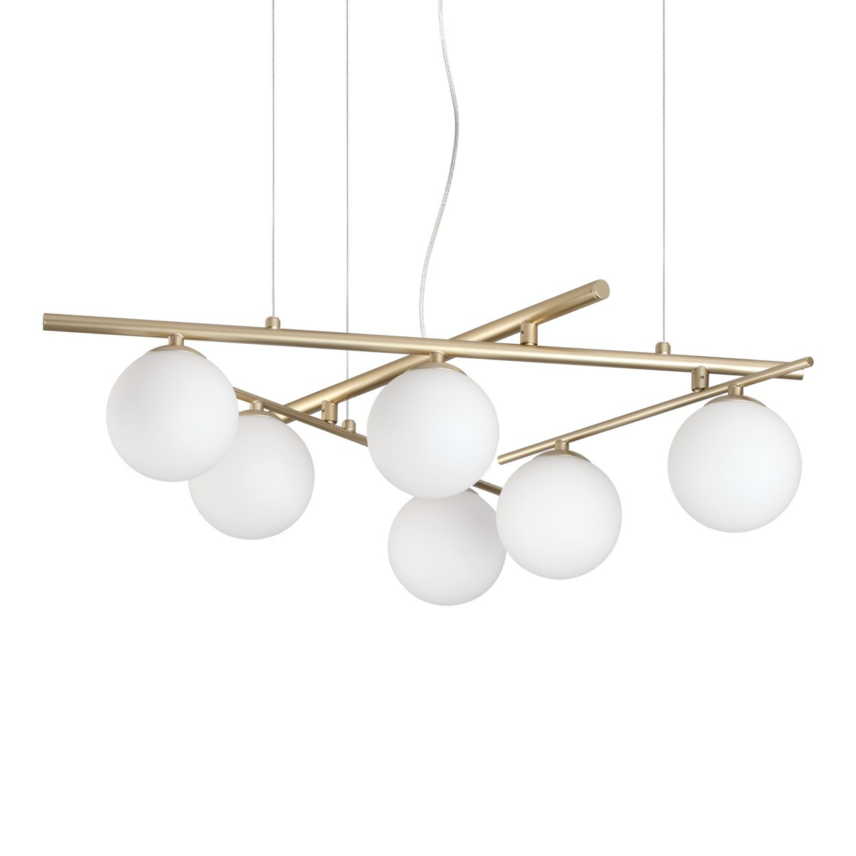 Atlas Globe Pendant Ceiling Light Gold 6x G9