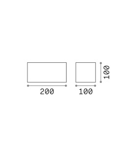 Atom 20cm Outdoor Up Down Wall Lamp Grey 4x LED 2400lm 4000K IP54-2