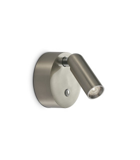 Bean Rechargeable Round Reading Wall Light Nickel 1x LED 200lm 3000K Dimmable-1