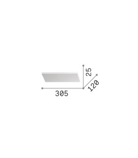 Block Flush Wall Uplighter White 3x LED 2700lm 3000K-2