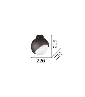 Bloom 22cm Globe Ceiling Light Black 1x E27-2