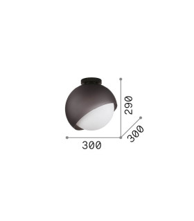 Bloom 30cm Globe Ceiling Light Brass 1x E27-2