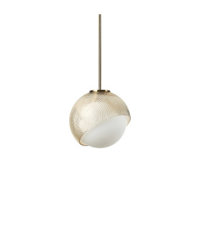 Bloom 22cm Globe Pendant Ceiling Light Brass 1x E27-1
