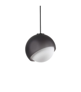 Bloom 30cm Globe Pendant Ceiling Light Black 1x E27-1