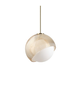 Bloom 30cm Globe Pendant Ceiling Light Brass 1x E27-1