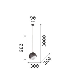 Bloom 30cm Globe Pendant Ceiling Light Brass 1x E27-2