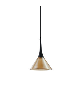 Cocktail Dome Pendant Ceiling Light Amber 1x LED 670lm 3000K-1