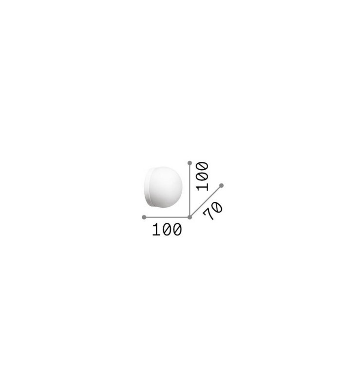 Cotton 10cm Globe Wall Lights White 1x GX53-2