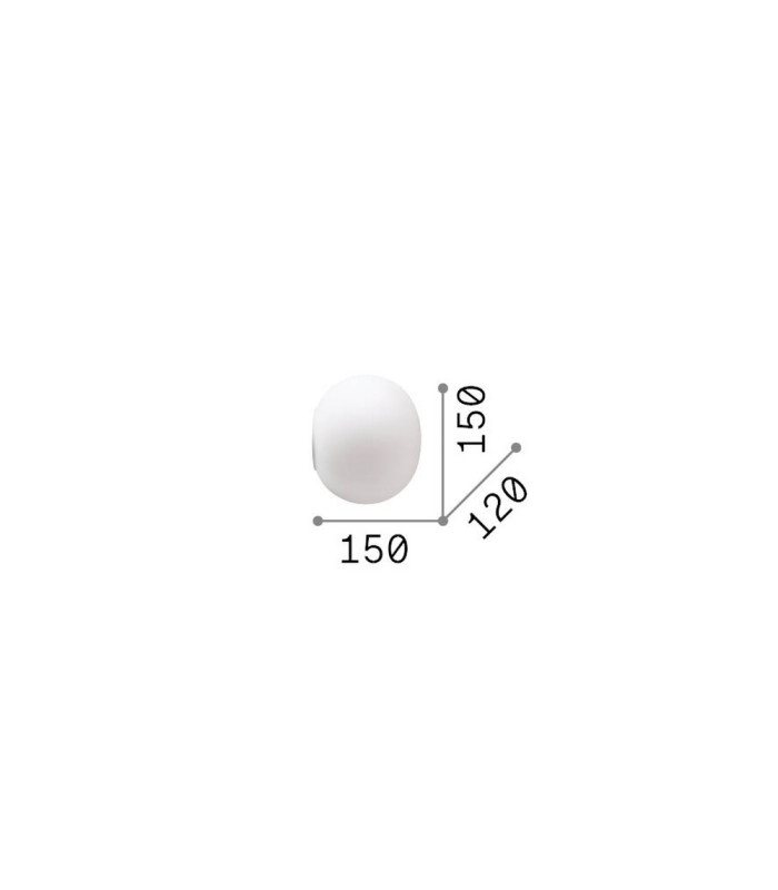 Cotton 15cm Globe Wall Lights White 1x G9-2