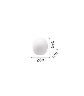 Cotton 20cm Globe Wall Lights White 1x E14-2