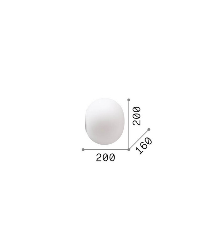 Cotton 20cm Globe Wall Lights White 1x E14-2