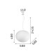 Cotton 50cm Globe Pendant Ceiling Light White 1x E27-2