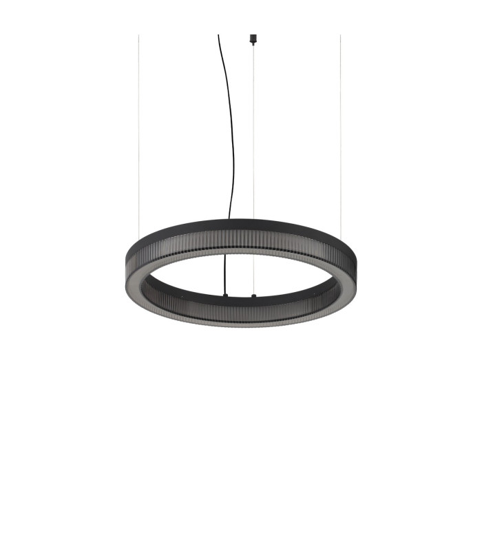 Crown 40cm Integrated LED Pendant Ceiling Light Black 2050lm 3000K-1