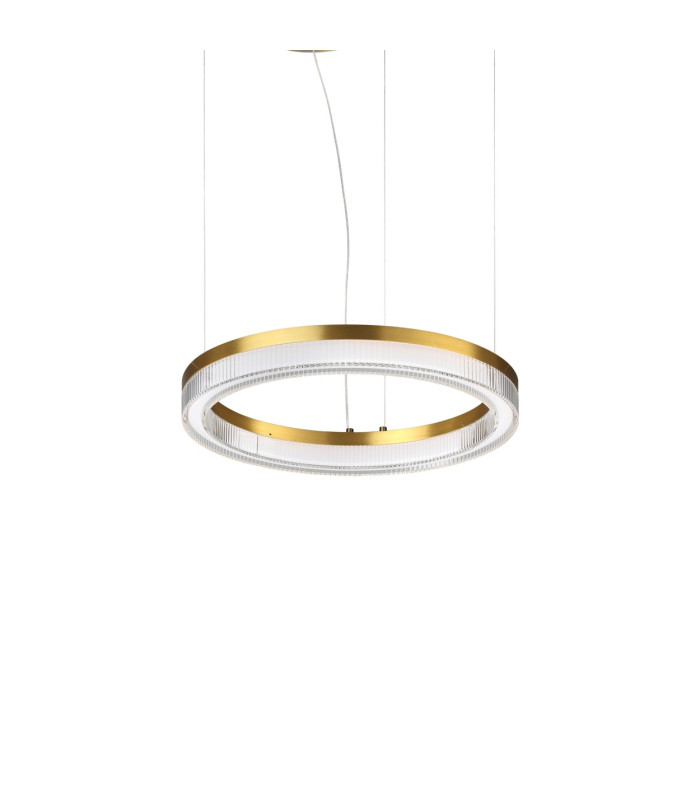 Crown 40cm Integrated LED Pendant Ceiling Light Brass 2050lm 3000K-1