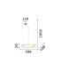 Crown 40cm Integrated LED Pendant Ceiling Light Brass 2050lm 3000K-2