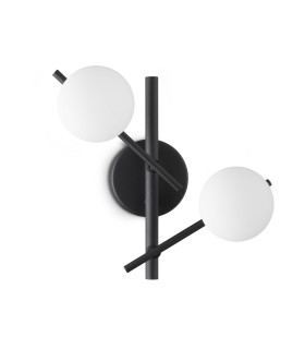 Atlas Globe Wall Lights Black 2x G9-1