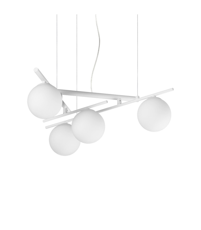 Atlas Globe Pendant Ceiling Light White 4x G9-1