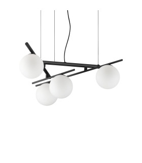 Atlas Globe Pendant Ceiling Light Black 4x G9-1