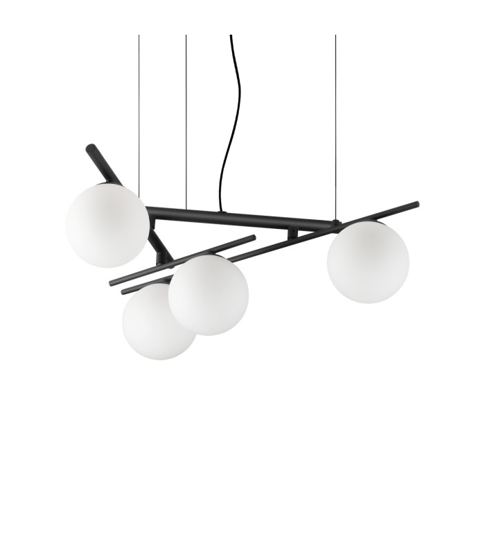 Atlas Globe Pendant Ceiling Light Black 4x G9-1