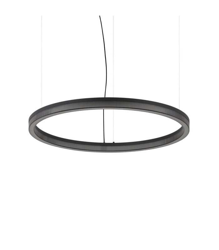 Crown 80cm Integrated LED Pendant Ceiling Light Black 4300lm 3000K-1