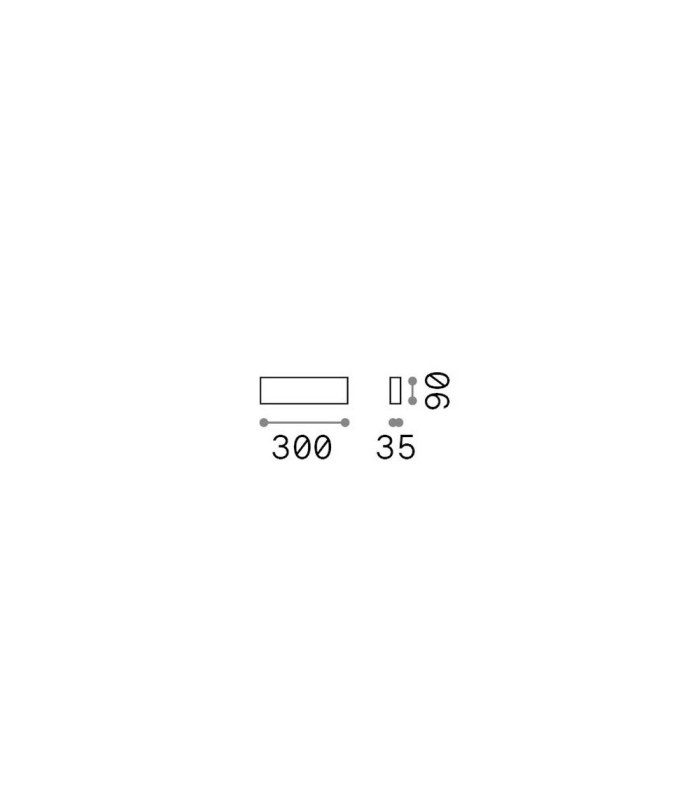 Delta 30cm Up & Down Wall Lamp Black 3x G9-2