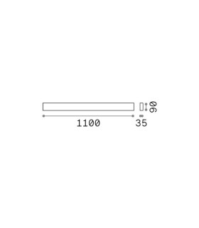 Delta 110cm Up & Down Wall Lamp White 8x G9-2