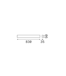 Delta 83cm Up & Down Wall Lamp Cement 1x LED 3350lm 3000K-2
