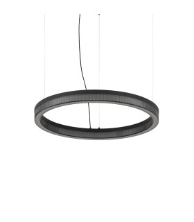 Crown 60cm Integrated LED Pendant Ceiling Light Black 3050lm 3000K-1