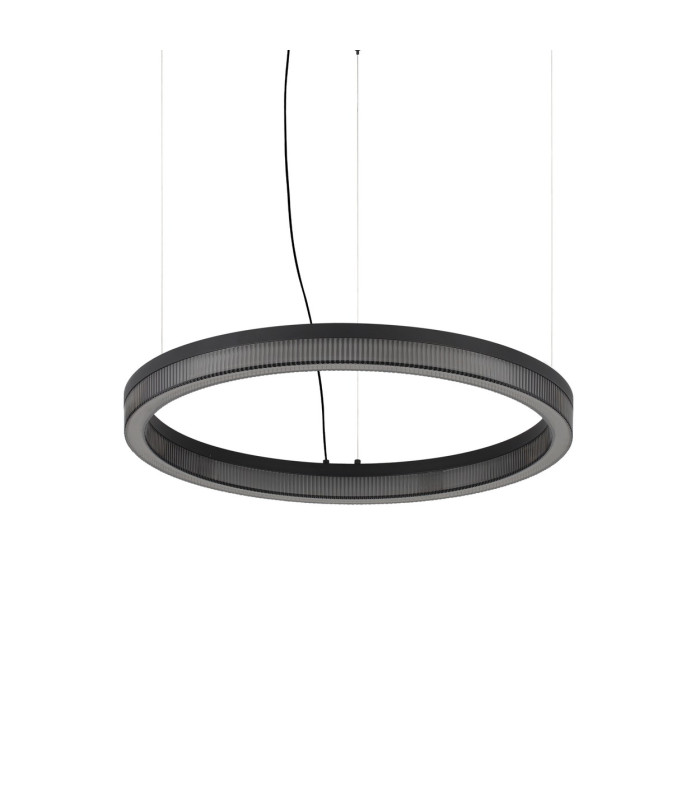 Crown 60cm Integrated LED Pendant Ceiling Light Black 3050lm 3000K-1