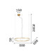 Crown 80cm Integrated LED Pendant Ceiling Light White 4300lm 3000K-2
