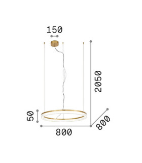 Crown 80cm Integrated LED Pendant Ceiling Light White 4300lm 3000K-2