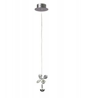 Ceiling Pendant 1 Light 4000K LED Polished Chrome, Crystal - 1