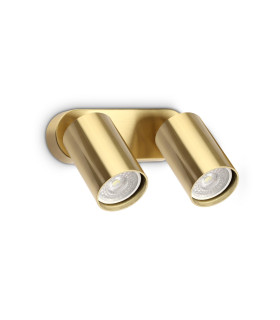 Dynamite Twin Ceiling Spotlight Brass 2x GU10-1
