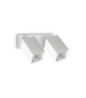 Dynamite Square Twin Ceiling Spotlight White 2x GU10-1