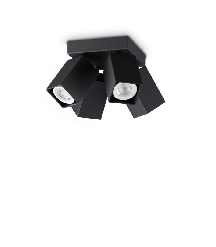 Dynamite Square Ceiling Spotlight Clusters Black 4x GU10-1