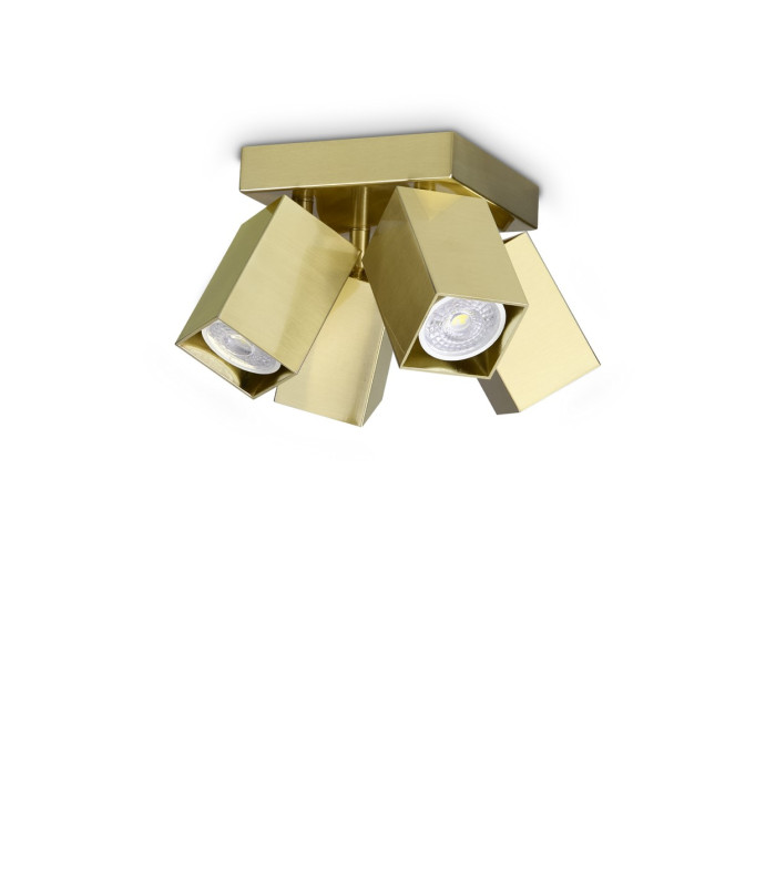 Dynamite Square Ceiling Spotlight Clusters Brass 4x GU10-1