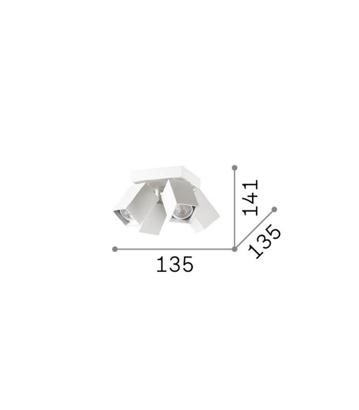 Dynamite Square Ceiling Spotlight Clusters Brass 4x GU10-2