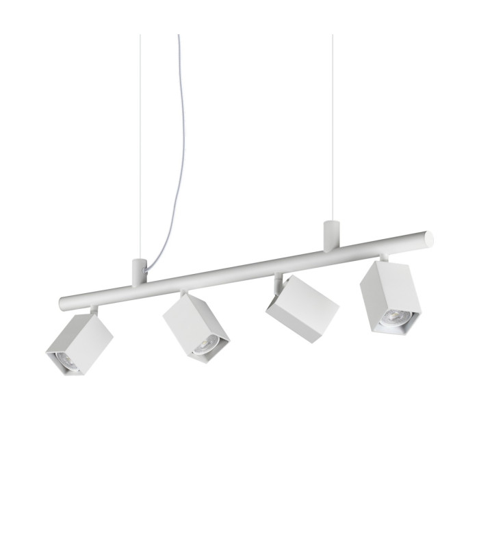 Dynamite Square Bar Pendant Ceiling Light White 4x GU10-1
