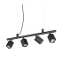 Dynamite Square Bar Pendant Ceiling Light Black 4x GU10-1