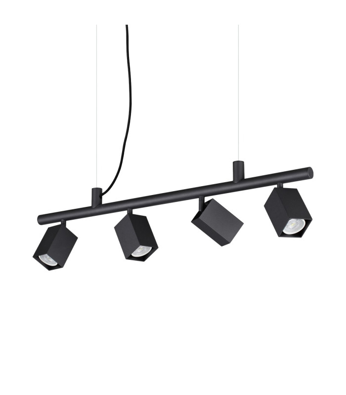 Dynamite Square Bar Pendant Ceiling Light Black 4x GU10-1